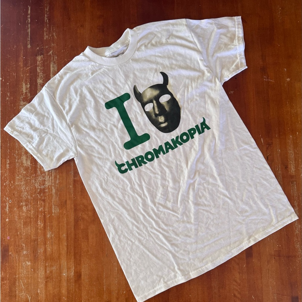 Medium White official chromakopia T-Shirt with Green Graphic